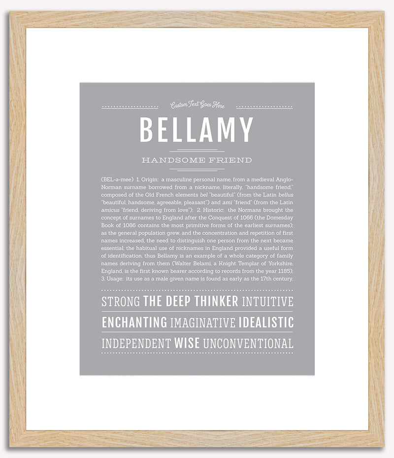 Bellamy (male) | Name Art Print