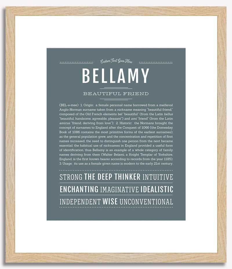 Bellamy (female) | Name Art Print