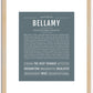 Bellamy (male) | Name Art Print