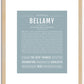 Bellamy (male) | Name Art Print