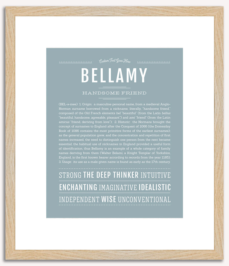 Bellamy (male) | Name Art Print