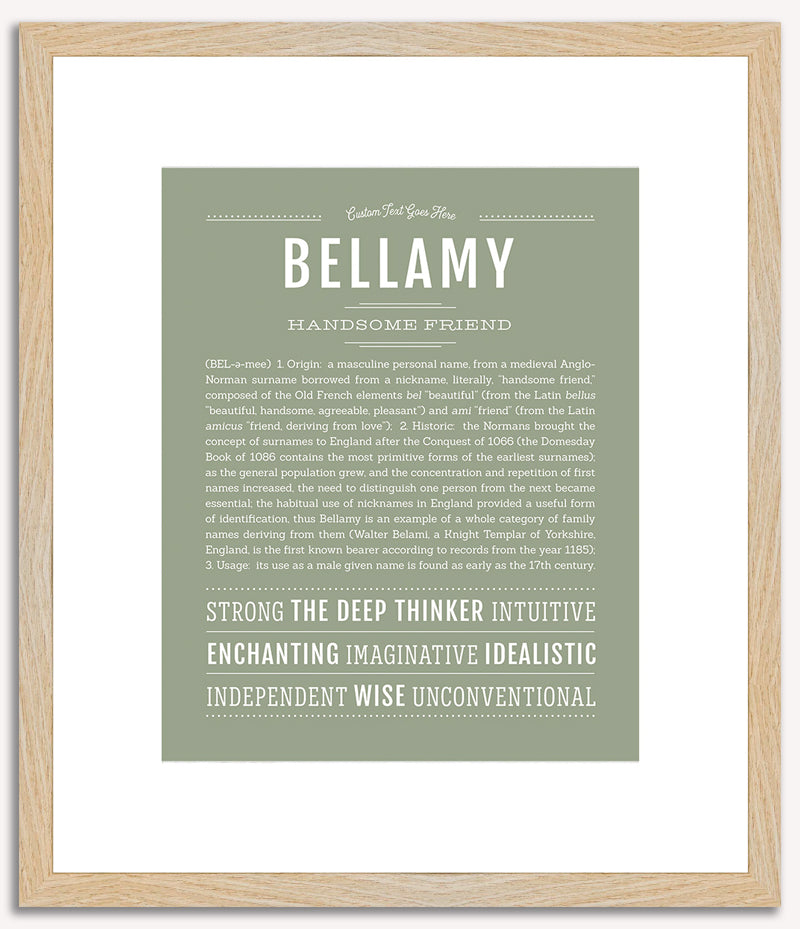 Bellamy (male) | Name Art Print