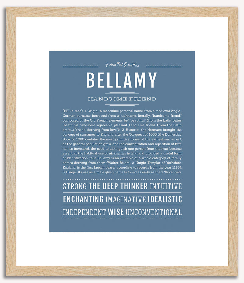 Bellamy (male) | Name Art Print