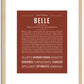 Belle | Name Art Print