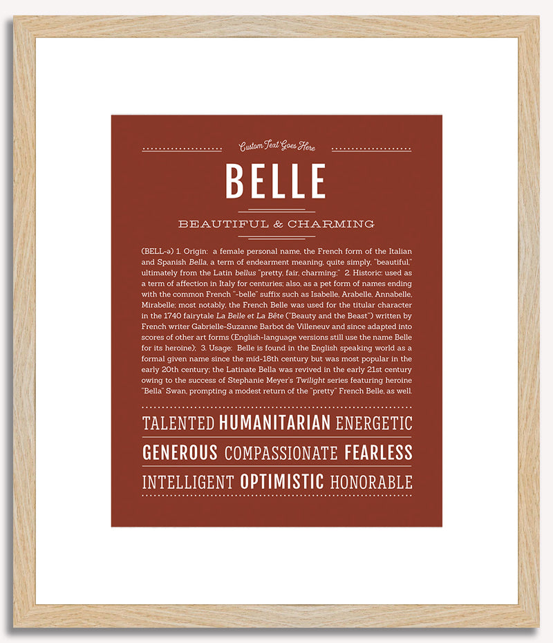 Belle | Name Art Print