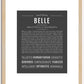 Belle | Name Art Print