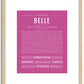 Belle | Name Art Print