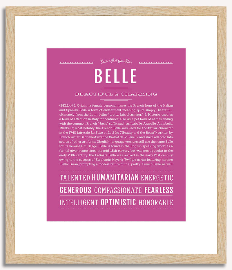 Belle | Name Art Print