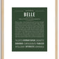 Belle | Name Art Print