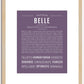 Belle | Name Art Print