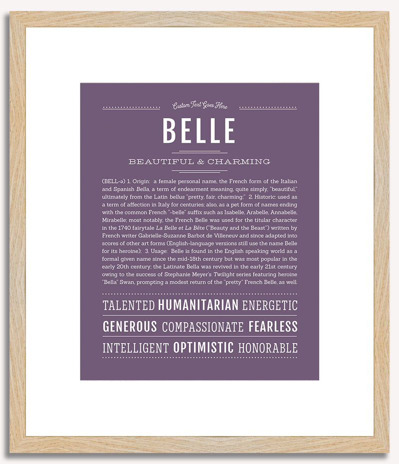 Belle | Name Art Print