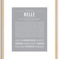 Belle | Name Art Print