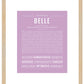 Belle | Name Art Print