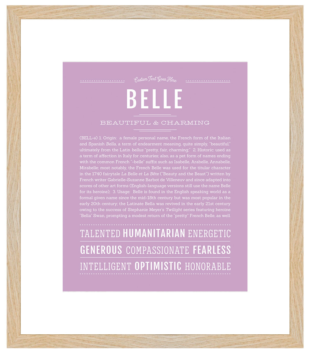 Belle | Name Art Print