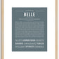 Belle | Name Art Print