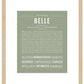 Belle | Name Art Print