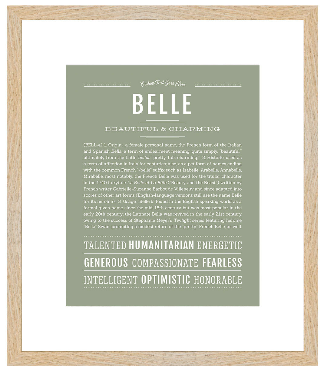 Belle | Name Art Print