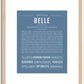 Belle | Name Art Print