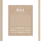 Belle | Name Art Print