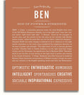 Ben | Name Art Print – Name Stories