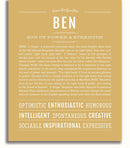 Ben | Name Art Print – Name Stories