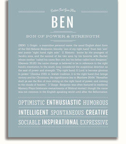 Ben | Name Art Print – Name Stories