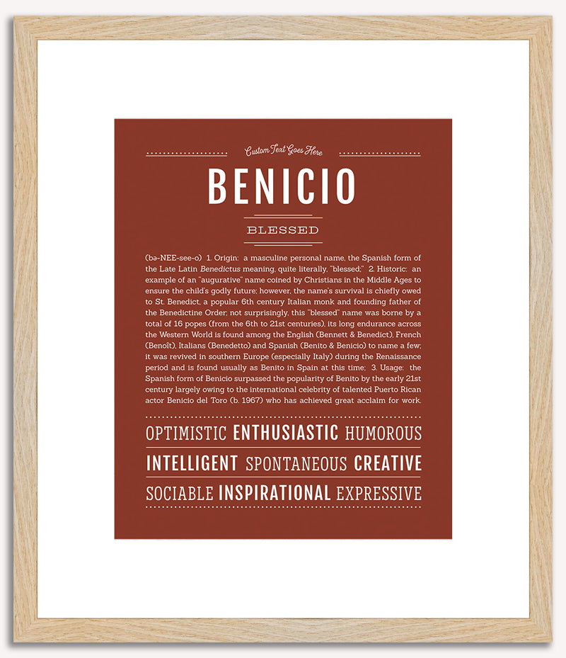 Benicio | Name Art Print