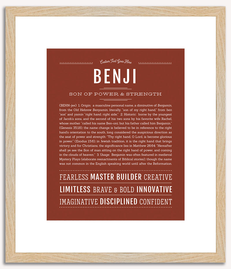 Benji | Name Art Print