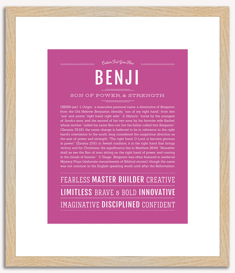 Benji | Name Art Print