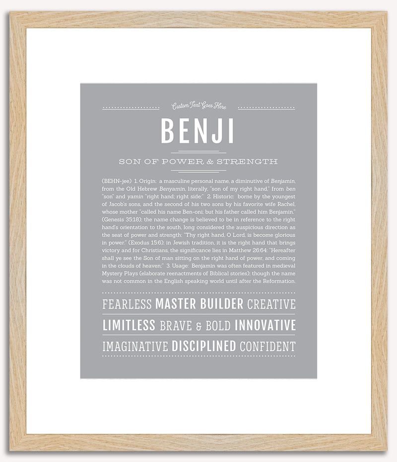 Benji | Name Art Print