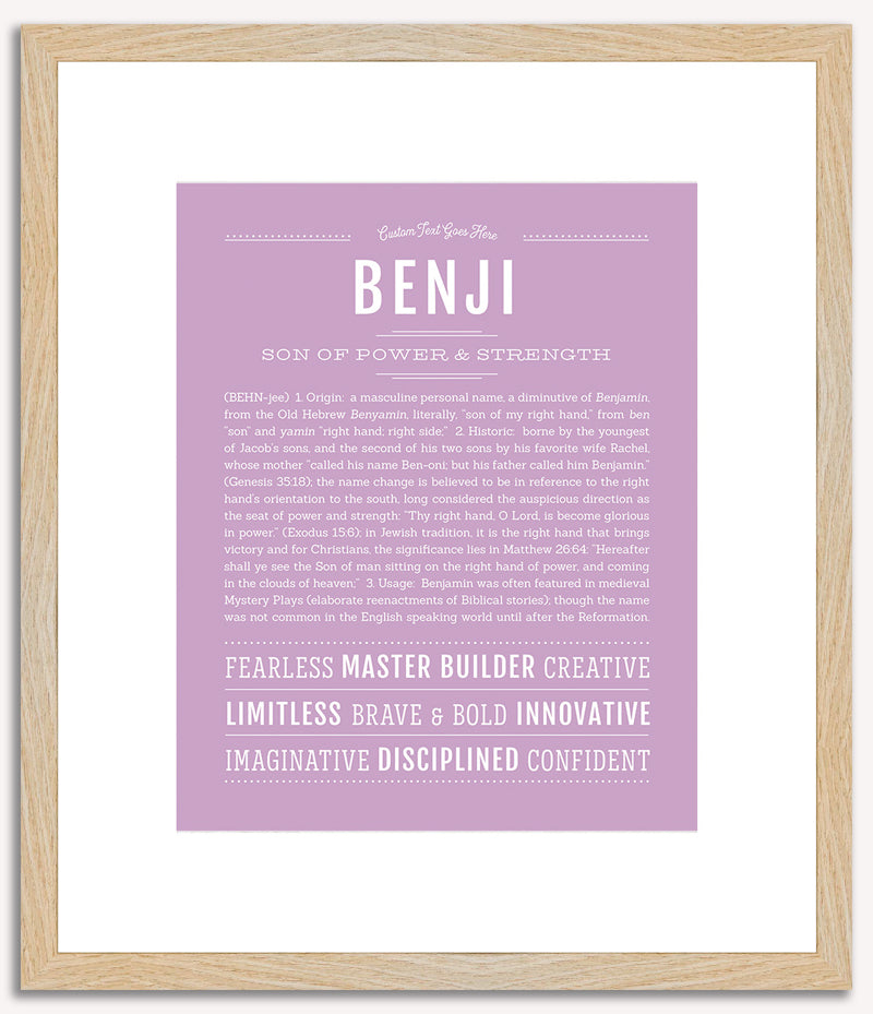 Benji | Name Art Print