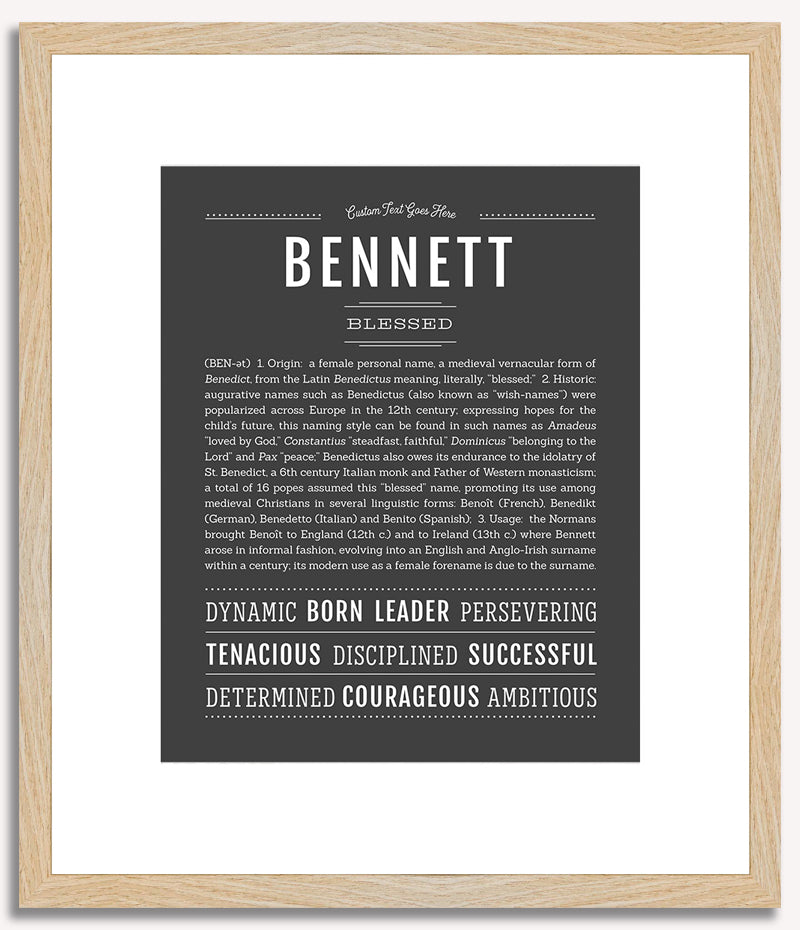 Bennett (female) | Name Art Print