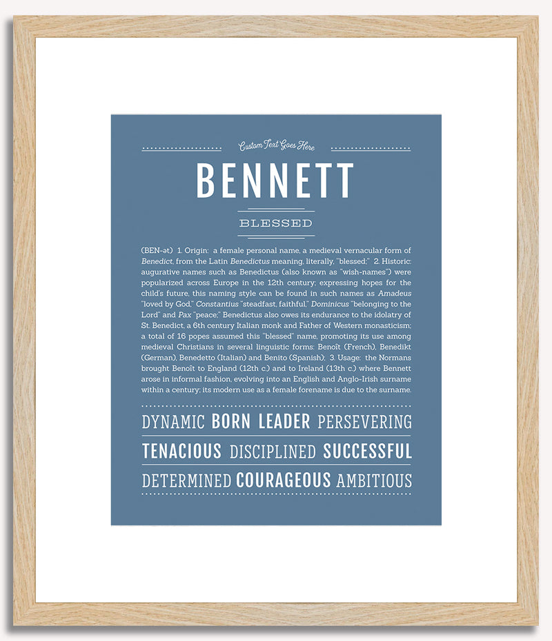 Bennett (female) | Name Art Print