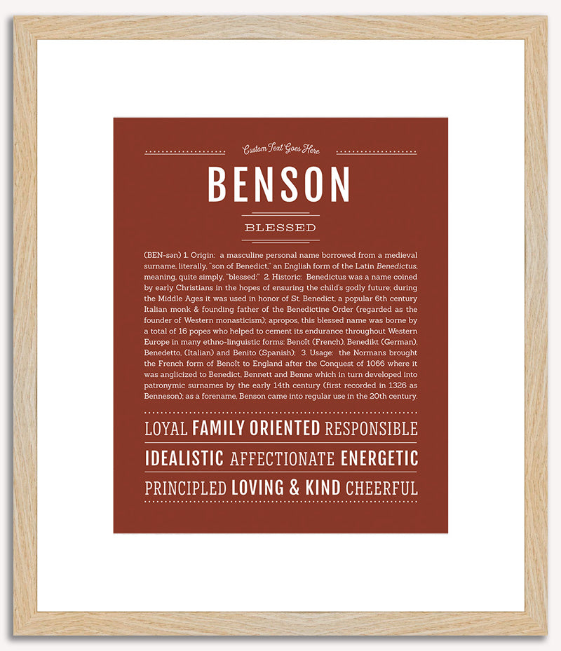 Benson | Name Art Print