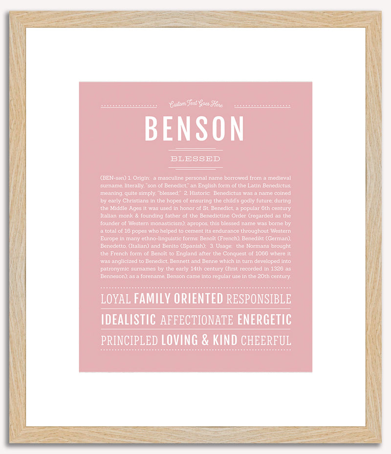 Benson | Name Art Print