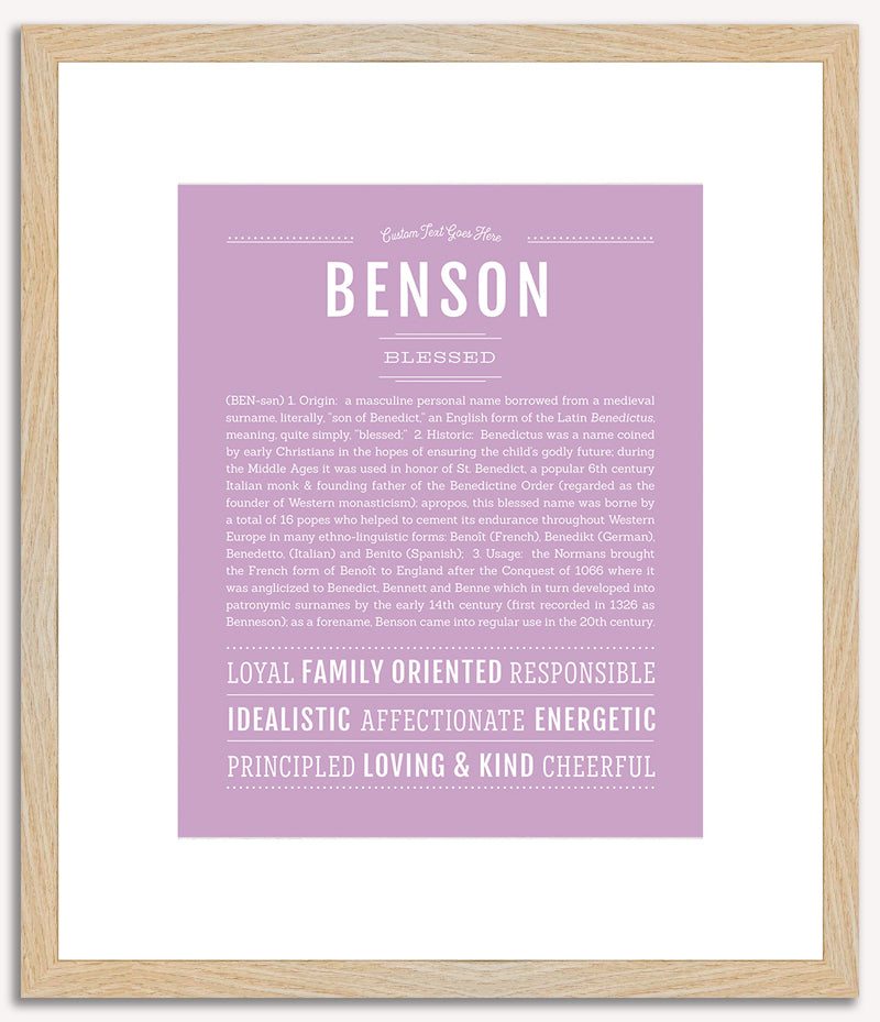 Benson | Name Art Print