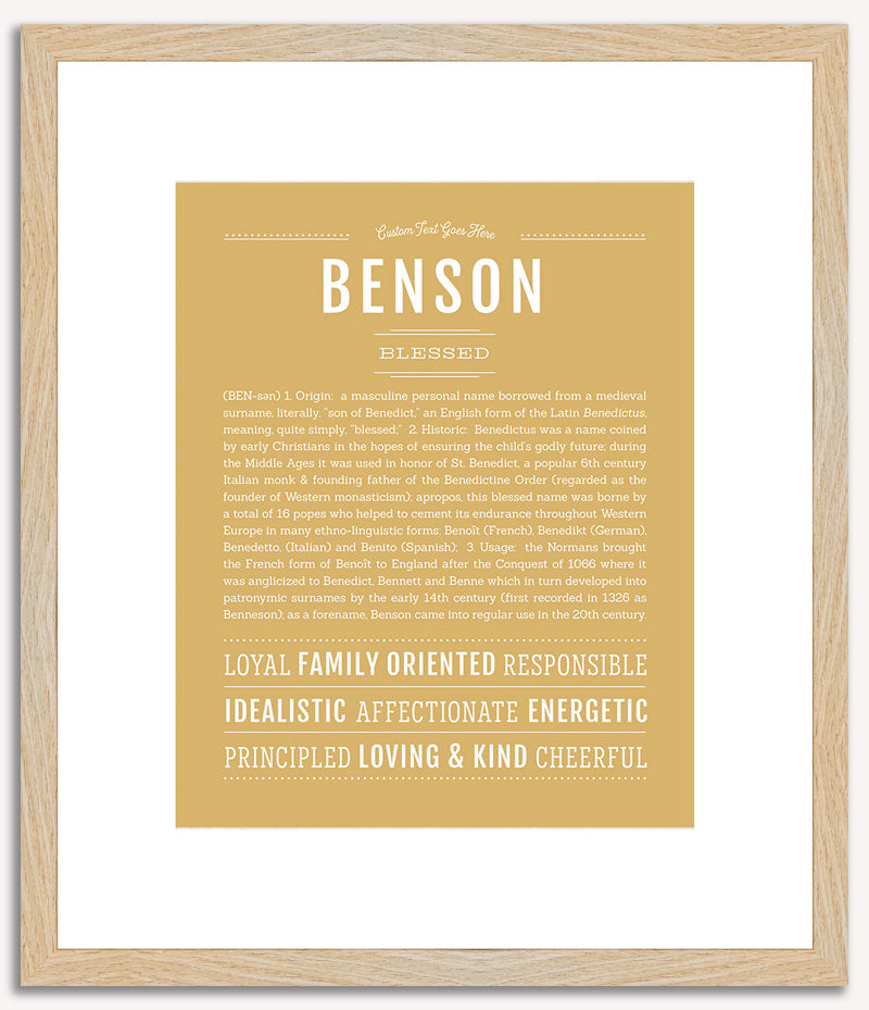 Benson | Name Art Print