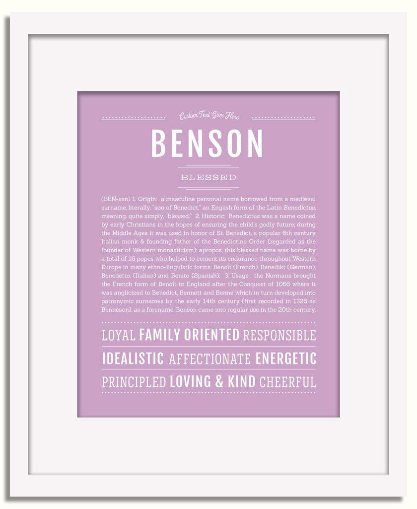 Frame Options | Lilac | White Frame, Matted