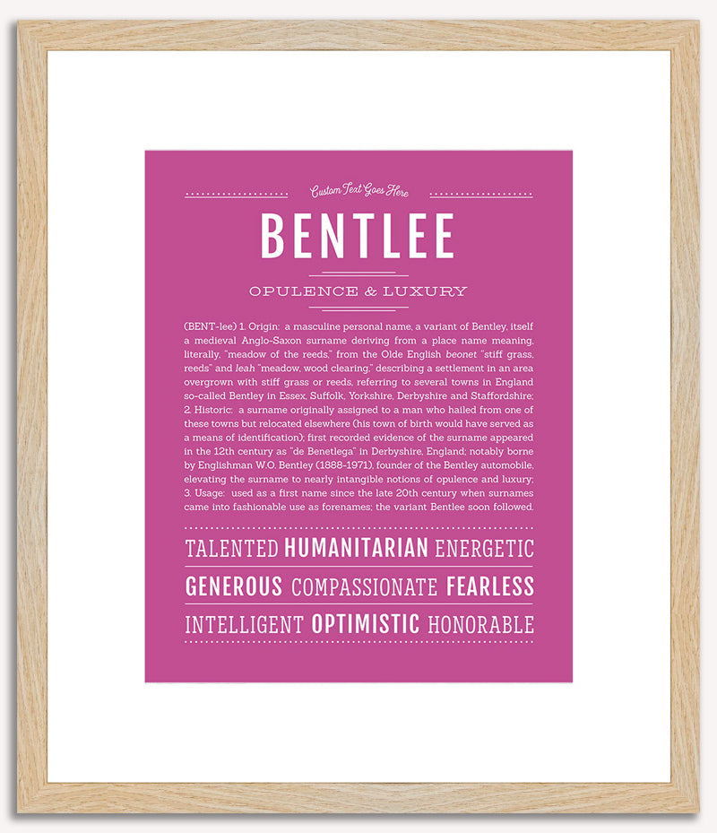 Bentlee | Name Art Print