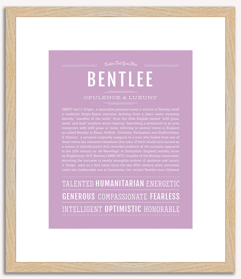 Bentlee | Name Art Print