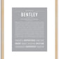 Bentley (male) | Name Art Print