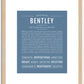 Bentley (male) | Name Art Print