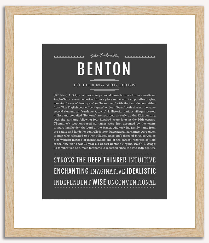 Benton | Name Art Print