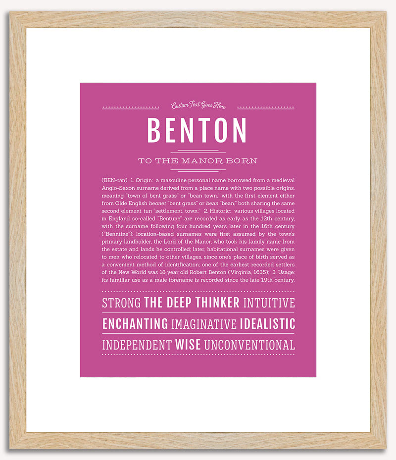 Benton | Name Art Print