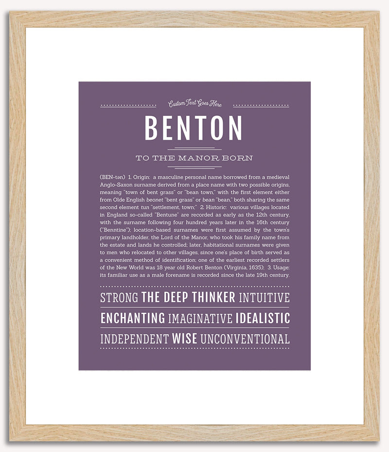 Benton | Name Art Print