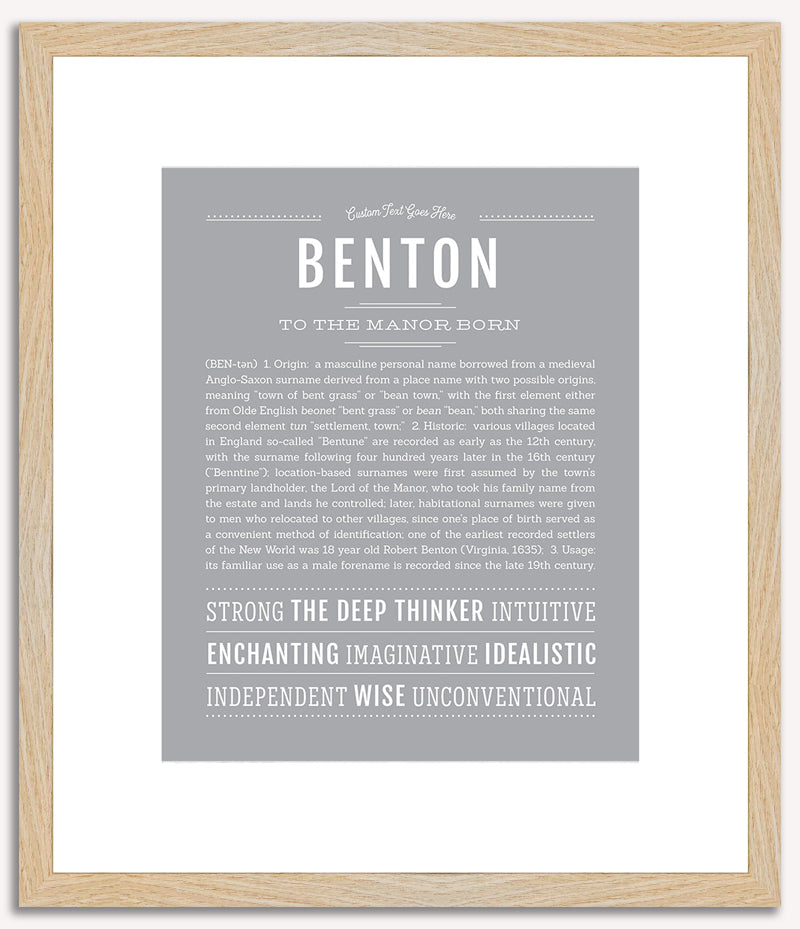 Benton | Name Art Print