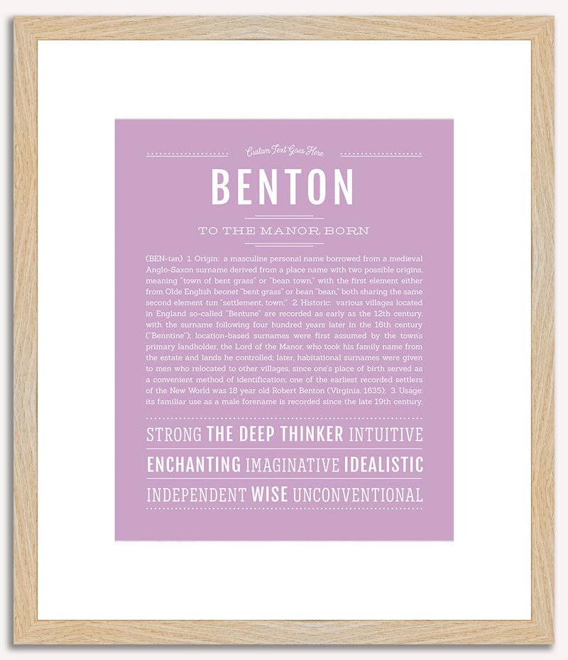 Benton | Name Art Print