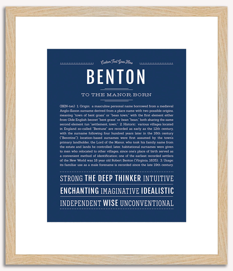 Benton | Name Art Print