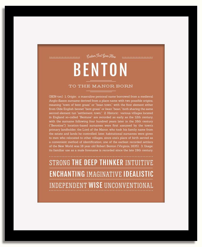 Frame Options | Terra Cotta | Black Frame, Matted