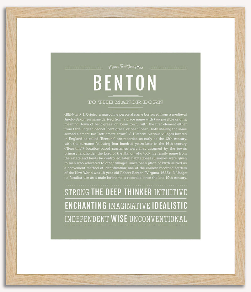 Benton | Name Art Print